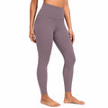 Leggings donna M in tessuto elasticizzato malva a vita alta per yoga e allenamento